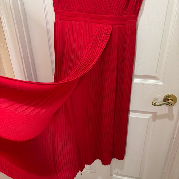 NWT Tracy Reese Anthropologie Pleated Red Midi Sleeveless Dress | sz M - Picture 12 of 17